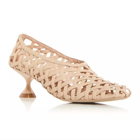 Jeffrey Campbell Women's Encaged Lattice Kitten Heel Pumps - Picture 2 of 2